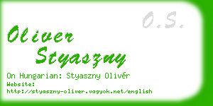 oliver styaszny business card